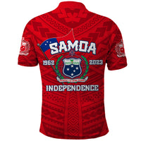 Samoa Independence Polo Shirt 2023 Red Style LT6 - Wonder Print Shop