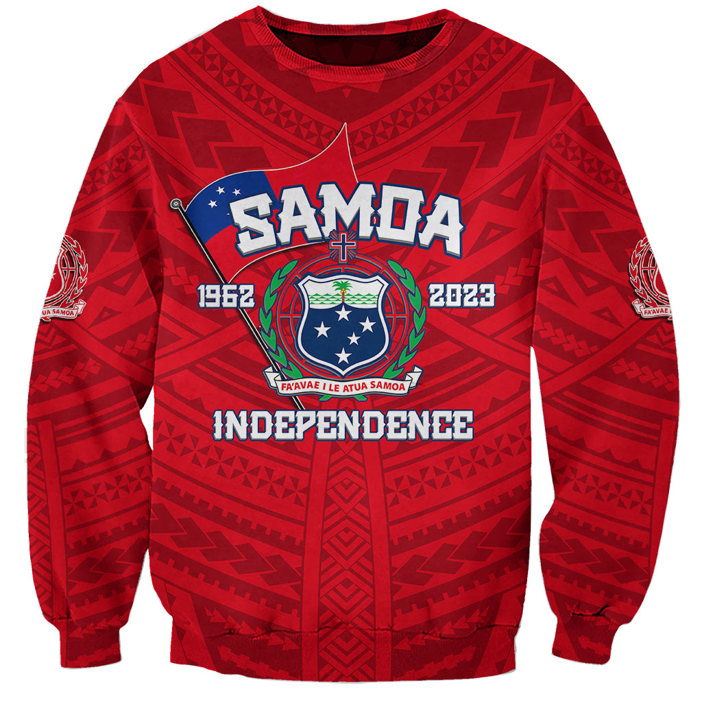 Samoa Independence Sweatshirt 2023 Red Style LT6 - Wonder Print Shop