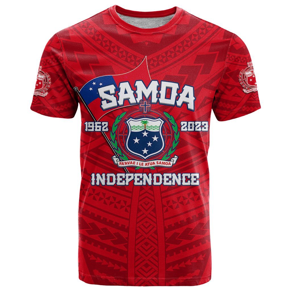Samoa Independence T Shirt 2023 Red Style LT6 - Wonder Print Shop