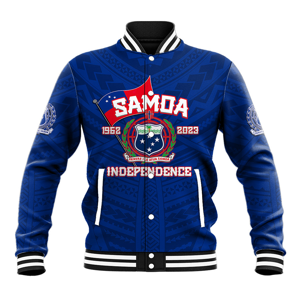 Samoa Independence Baseball Jacket 2023 Blue Style LT6 - Wonder Print Shop