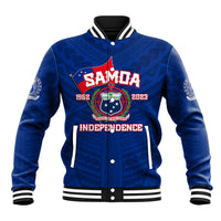 Samoa Independence Baseball Jacket 2023 Blue Style LT6 - Wonder Print Shop
