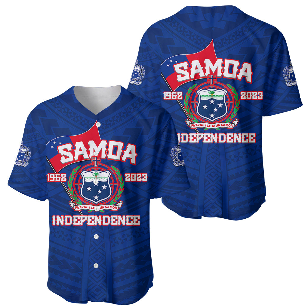 Samoa Independence Baseball Jersey 2023 Blue Style LT6 - Wonder Print Shop