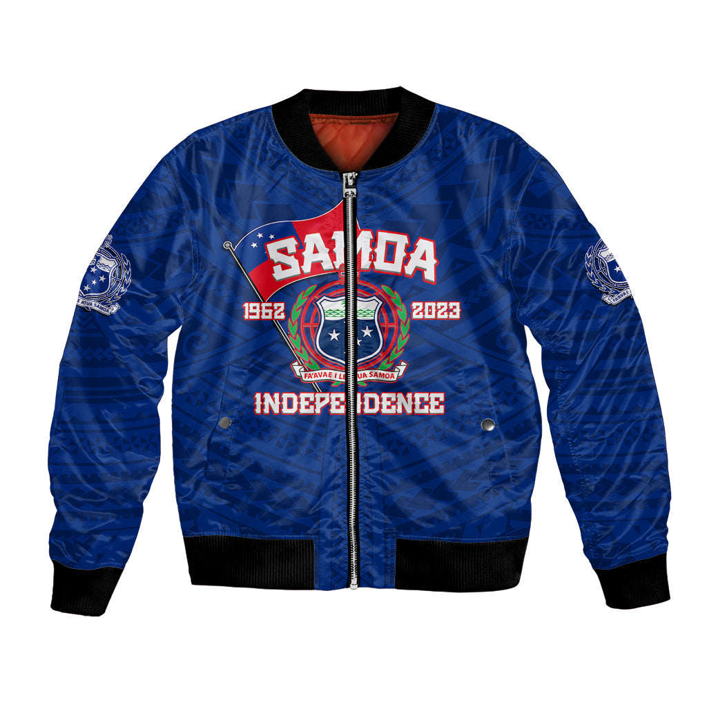 Samoa Independence Bomber Jacket 2023 Blue Style LT6 - Wonder Print Shop