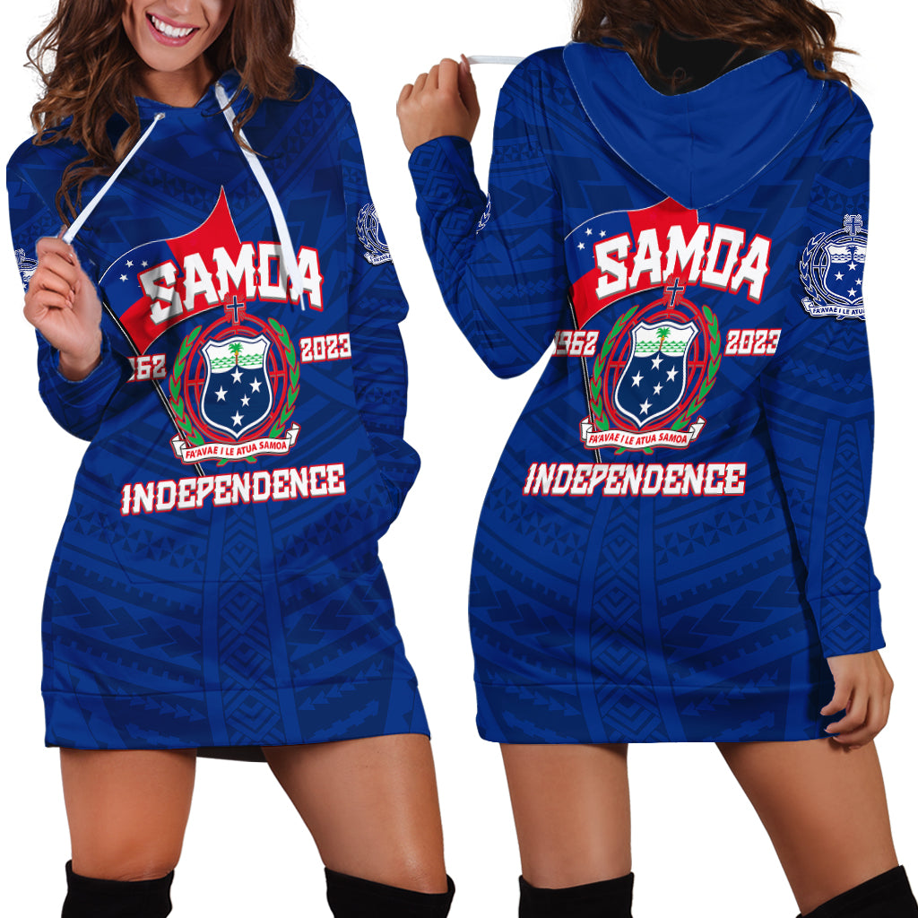 Samoa Independence Hoodie Dress 2023 Blue Style LT6 - Wonder Print Shop