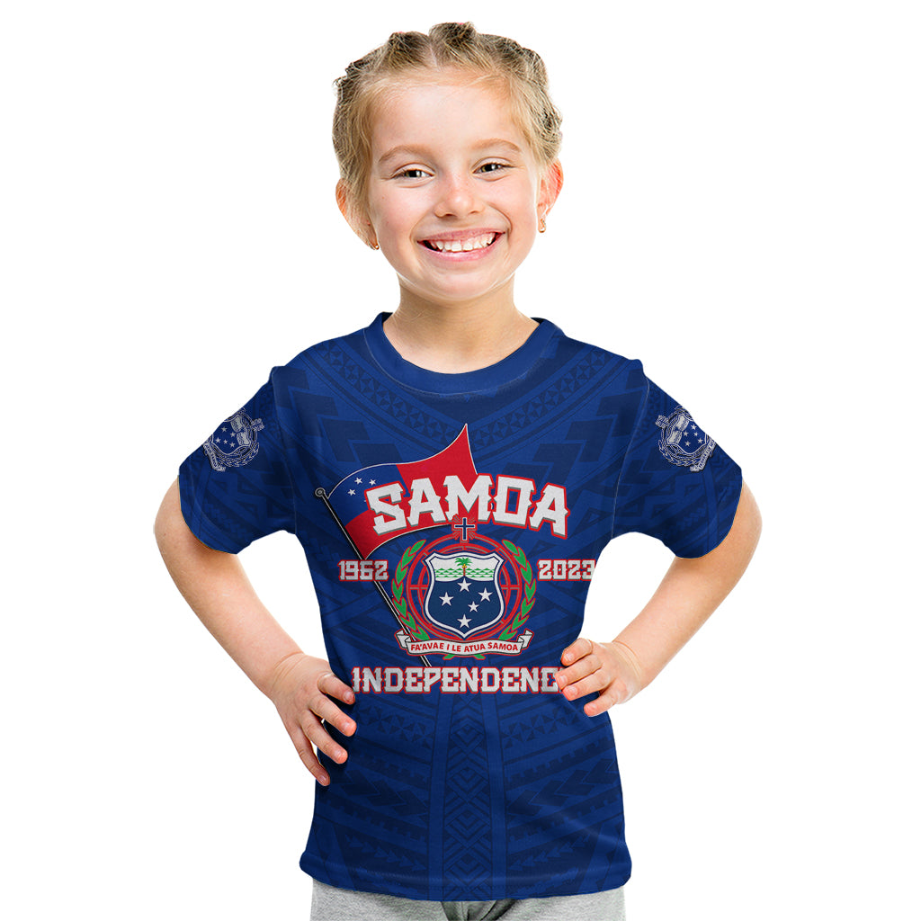 Samoa Independence Kid T Shirt 2023 Blue Style LT6 - Wonder Print Shop