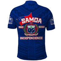 Samoa Independence Polo Shirt 2023 Blue Style LT6 - Wonder Print Shop