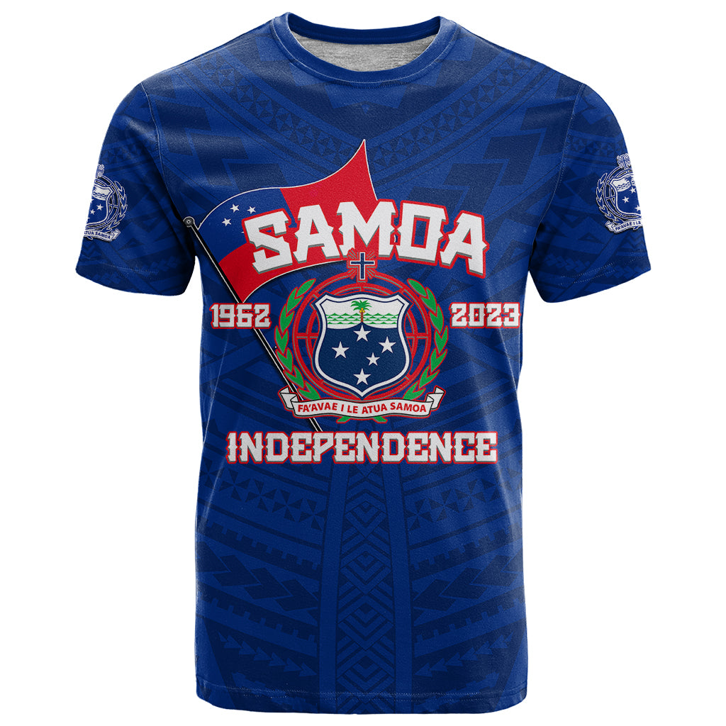 Samoa Independence T Shirt 2023 Blue Style LT6 - Wonder Print Shop