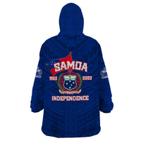 Samoa Independence Wearable Blanket Hoodie 2023 Blue Style LT6 - Wonder Print Shop