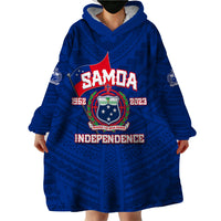 Samoa Independence Wearable Blanket Hoodie 2023 Blue Style LT6 - Wonder Print Shop