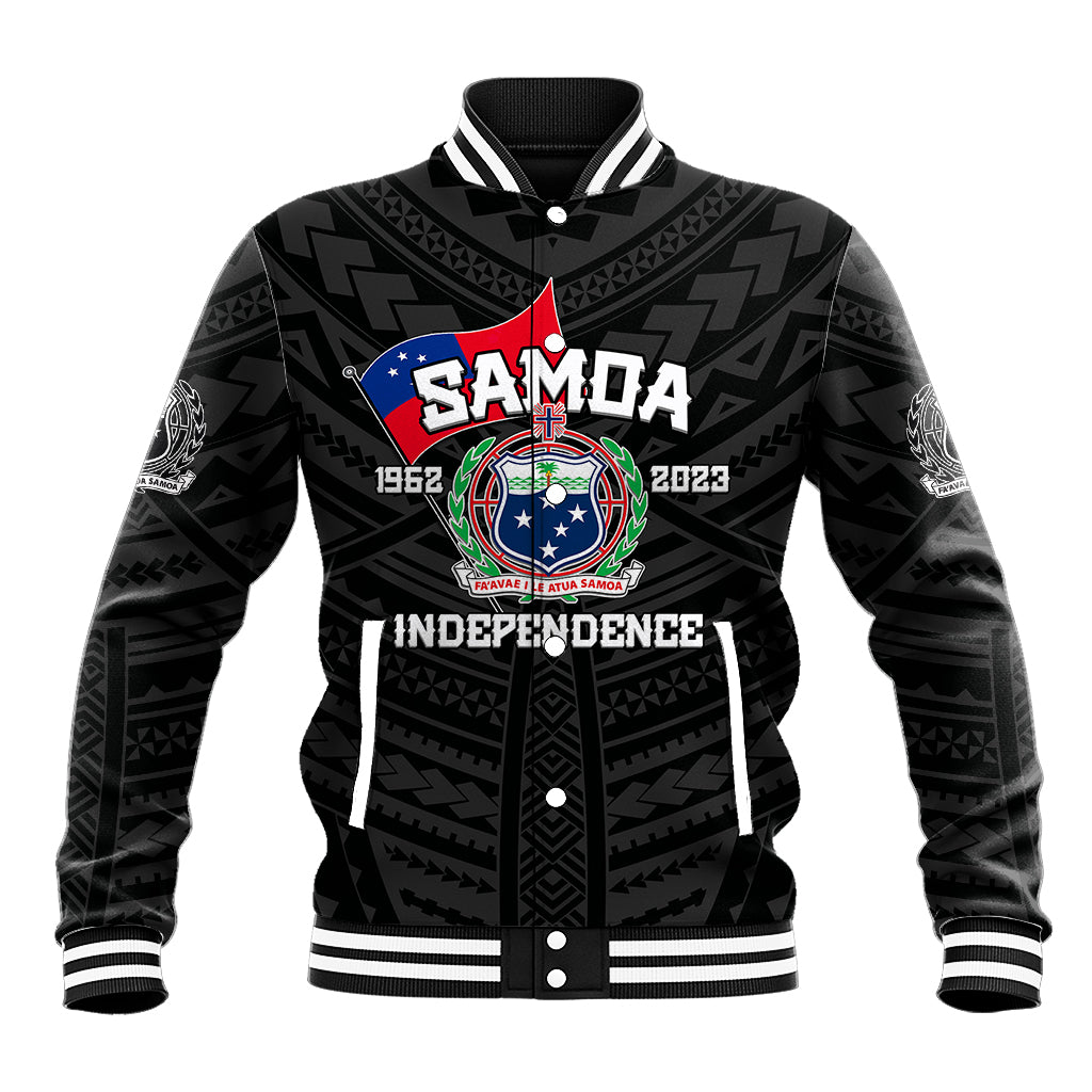 Samoa Independence Baseball Jacket 2023 Black Style LT6 - Wonder Print Shop