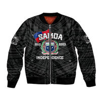 Samoa Independence Bomber Jacket 2023 Black Style LT6 - Wonder Print Shop