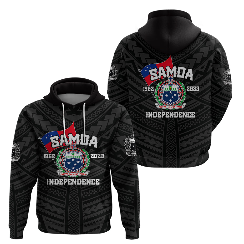 Samoa Independence Hoodie 2023 Black Style LT6 - Wonder Print Shop