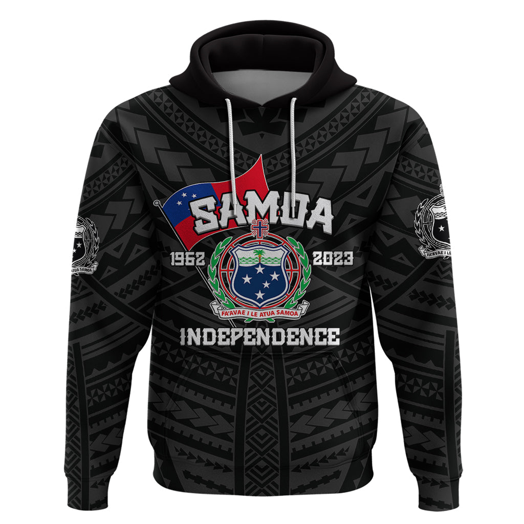Samoa Independence Hoodie 2023 Black Style LT6 - Wonder Print Shop