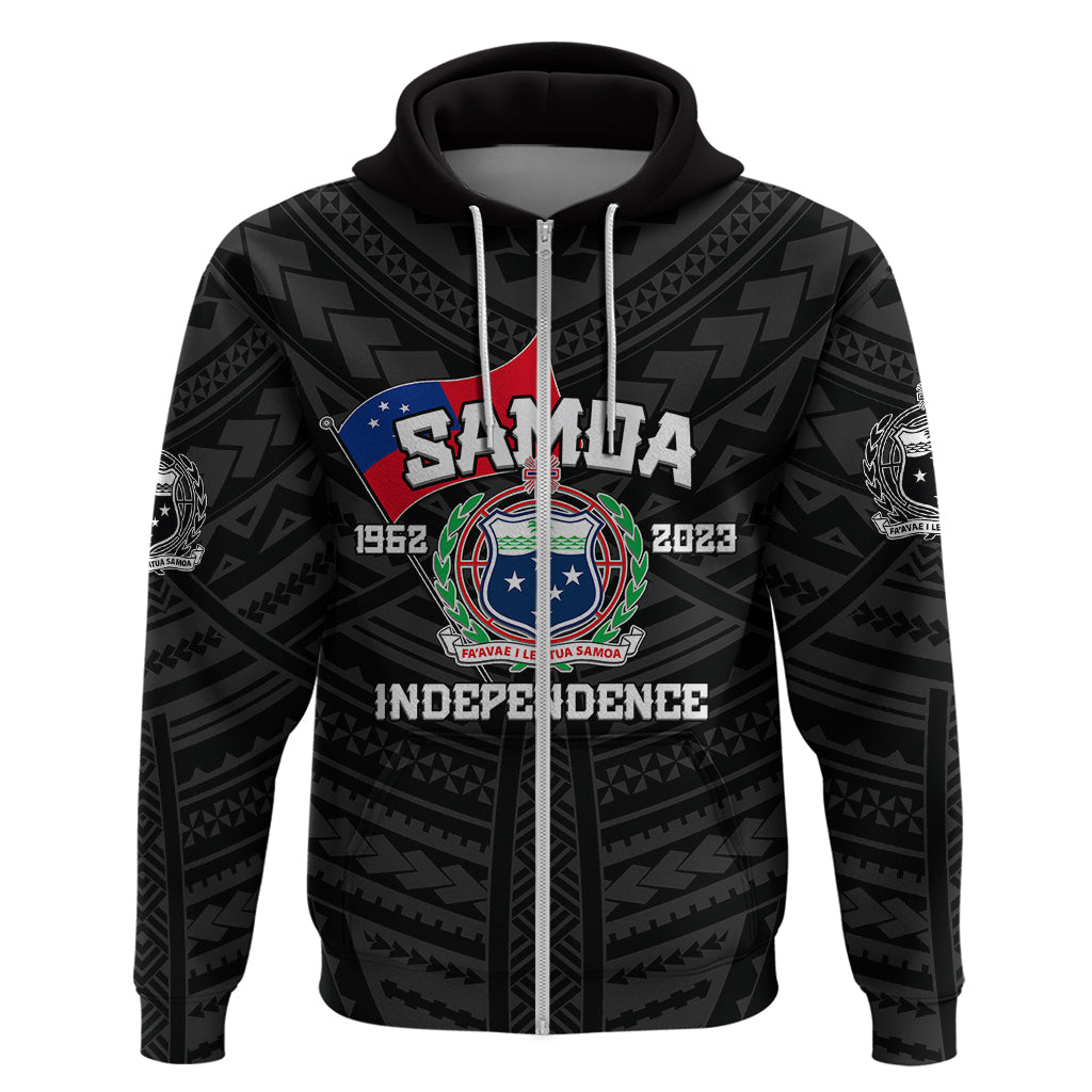 Samoa Independence Hoodie 2023 Black Style LT6 - Wonder Print Shop