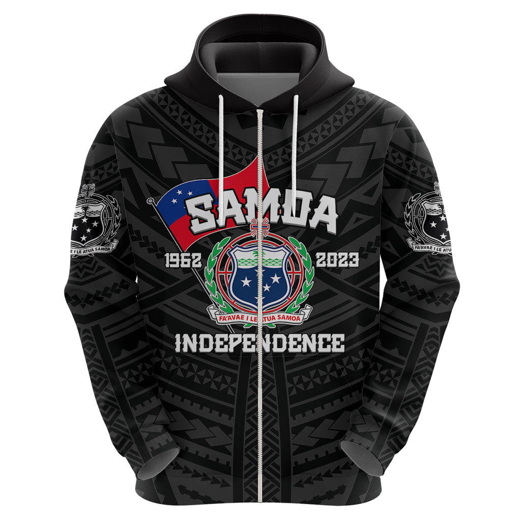 Samoa Independence Hoodie 2023 Black Style LT6 - Wonder Print Shop