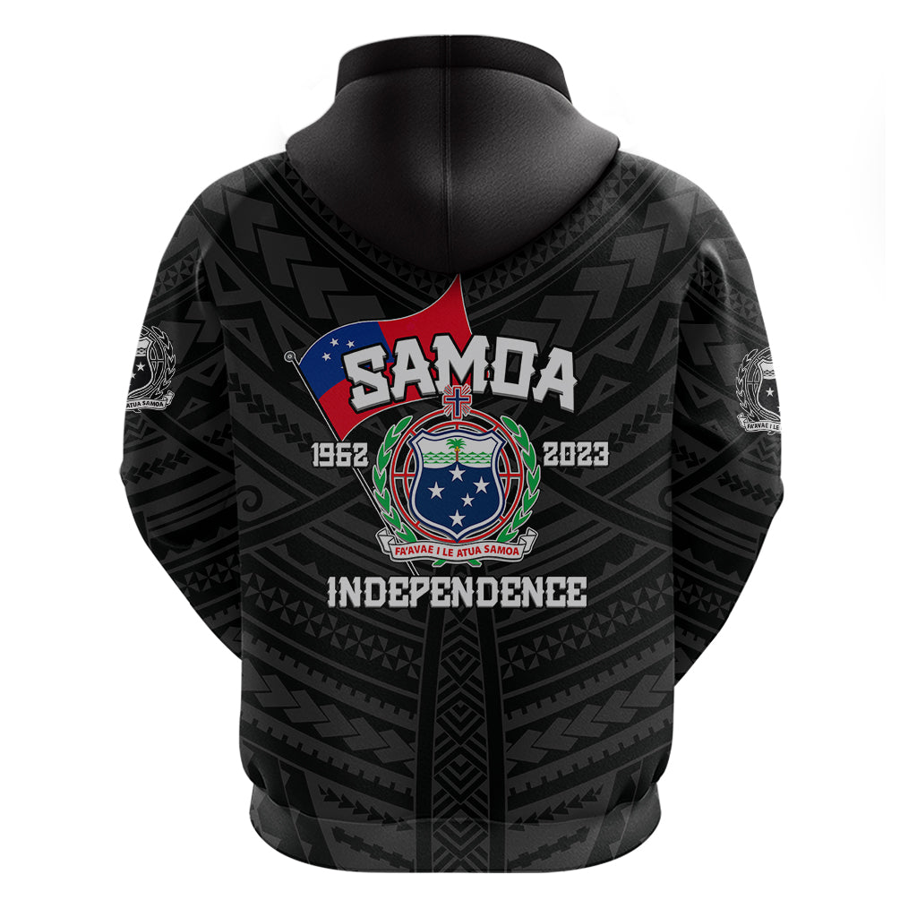 Samoa Independence Hoodie 2023 Black Style LT6 - Wonder Print Shop