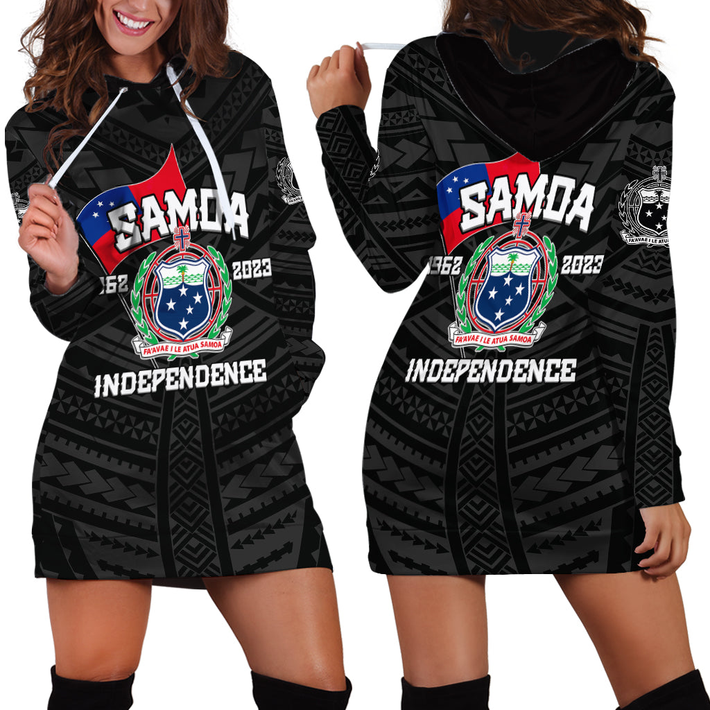 Samoa Independence Hoodie Dress 2023 Black Style LT6 - Wonder Print Shop