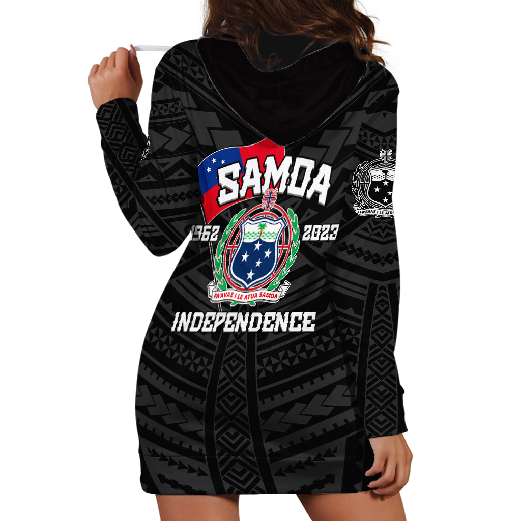 Samoa Independence Hoodie Dress 2023 Black Style LT6 - Wonder Print Shop