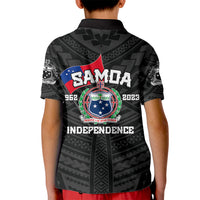 Samoa Independence Polo Shirt for Kid 2023 Black Style LT6 - Wonder Print Shop