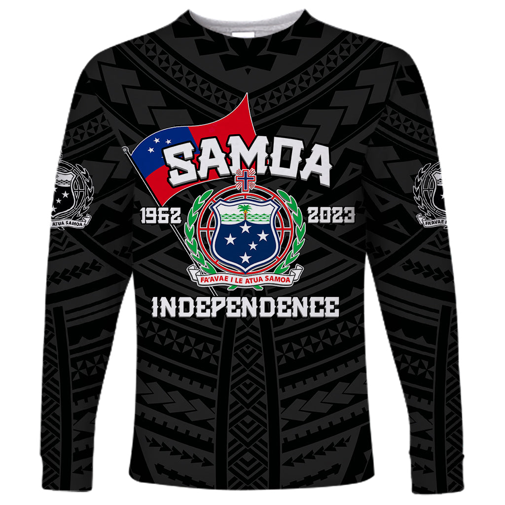 Samoa Independence Long Sleeve Shirt 2023 Black Style LT6 - Wonder Print Shop