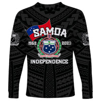 Samoa Independence Long Sleeve Shirt 2023 Black Style LT6 - Wonder Print Shop