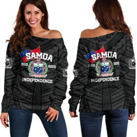 Samoa Independence Off Shoulder Sweater 2023 Black Style LT6 - Wonder Print Shop