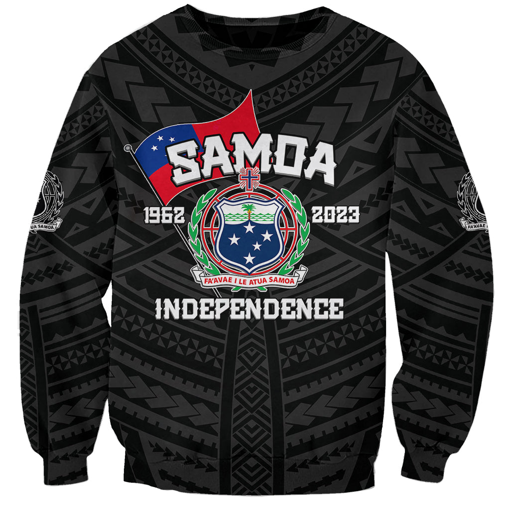 Samoa Independence Sweatshirt 2023 Black Style LT6 - Wonder Print Shop
