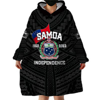 Samoa Independence Wearable Blanket Hoodie 2023 Black Style LT6 - Wonder Print Shop