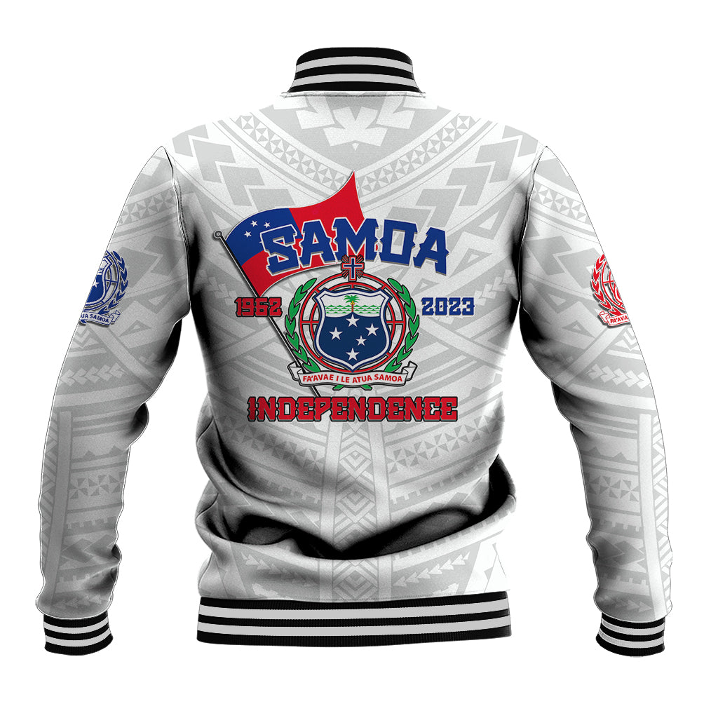 Samoa Independence Baseball Jacket 2023 White Style LT6 - Wonder Print Shop