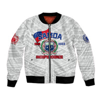 Samoa Independence Bomber Jacket 2023 White Style LT6 - Wonder Print Shop