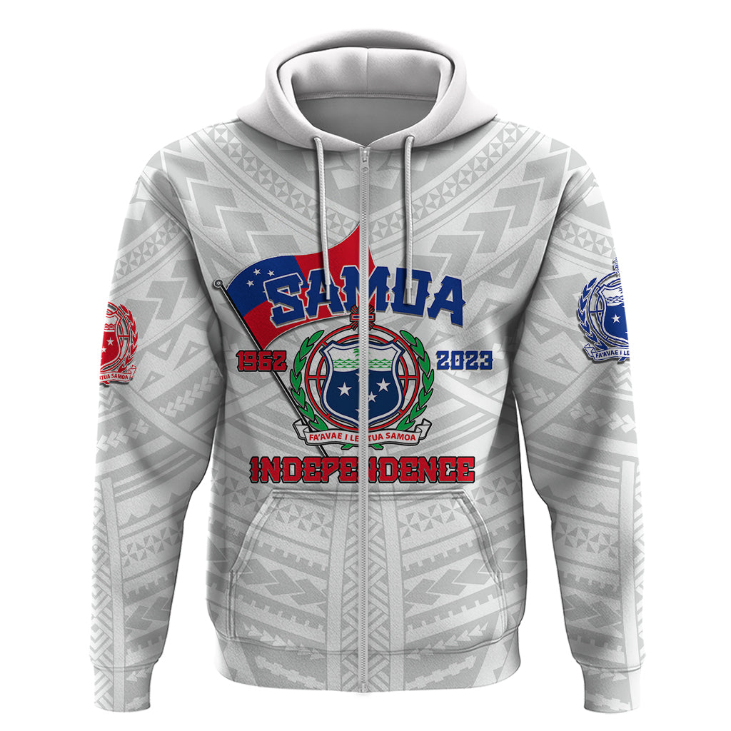 Samoa Independence Hoodie 2023 White Style LT6 - Wonder Print Shop
