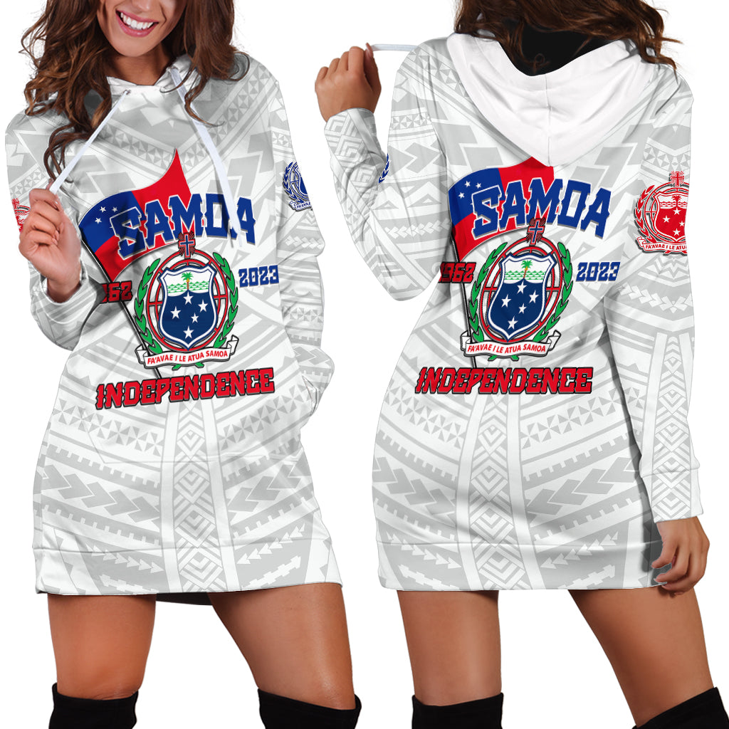 Samoa Independence Hoodie Dress 2023 White Style LT6 - Wonder Print Shop