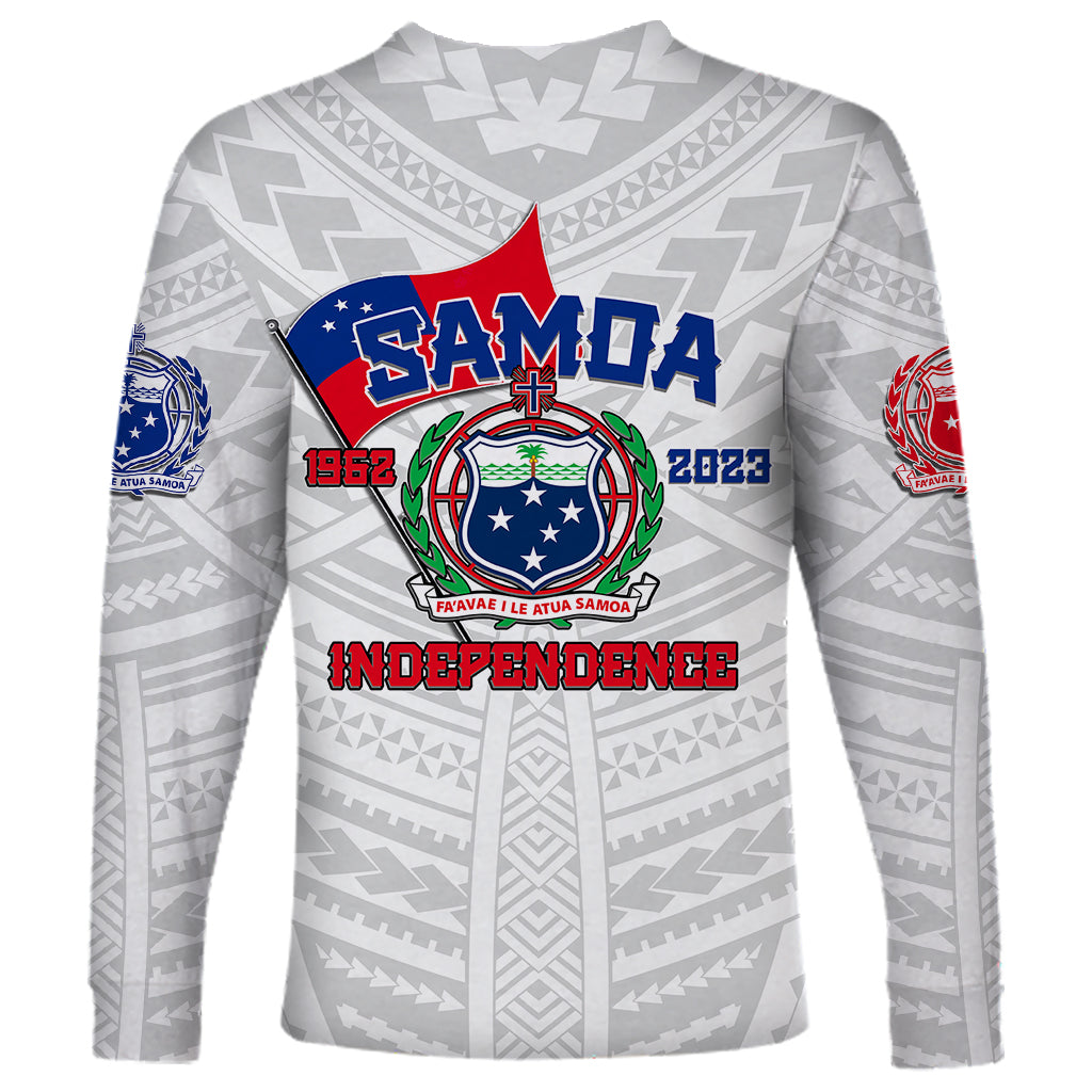 Samoa Independence Long Sleeve Shirt 2023 White Style LT6 - Wonder Print Shop