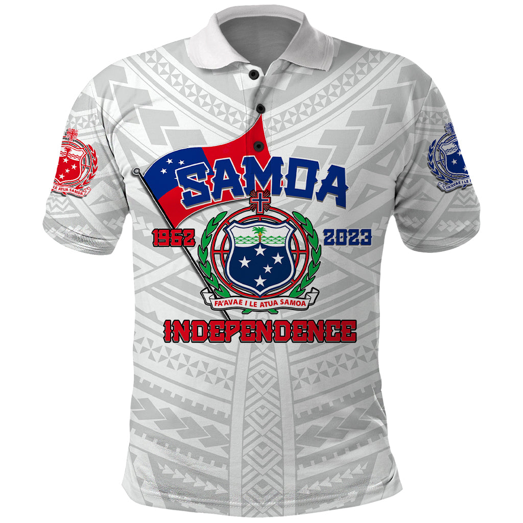 Samoa Independence Polo Shirt 2023 White Style LT6 - Wonder Print Shop