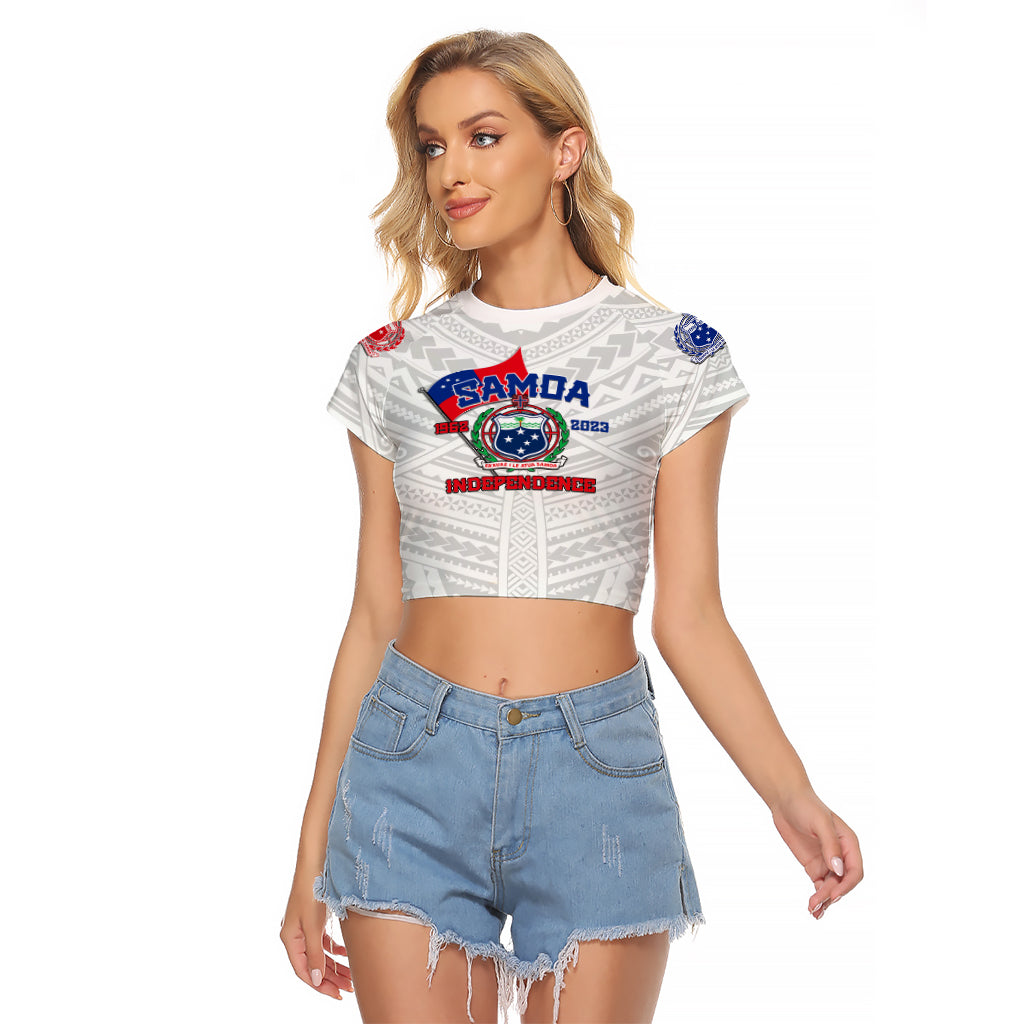 Samoa Independence Raglan Cropped T Shirt 2023 White Style LT6 - Wonder Print Shop
