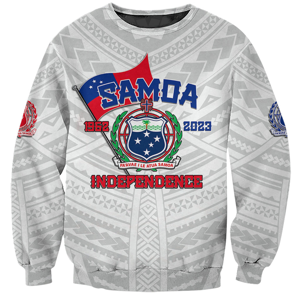 Samoa Independence Sweatshirt 2023 White Style LT6 - Wonder Print Shop