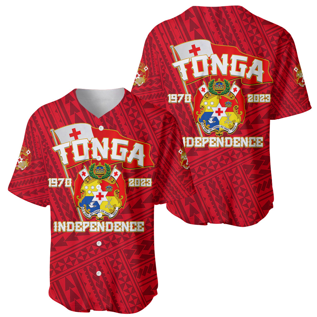 Tonga Independence Baseball Jersey 2023 Red Style LT6 - Wonder Print Shop