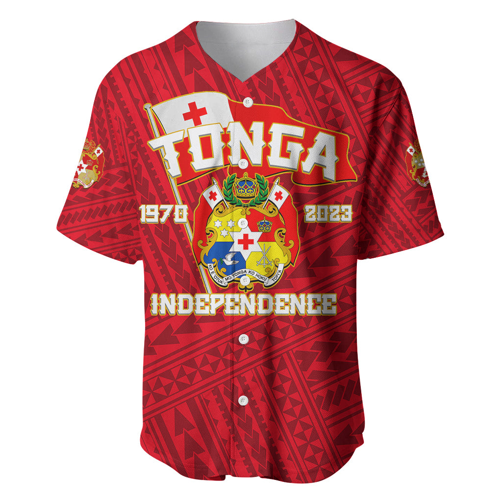 Tonga Independence Baseball Jersey 2023 Red Style LT6 - Wonder Print Shop
