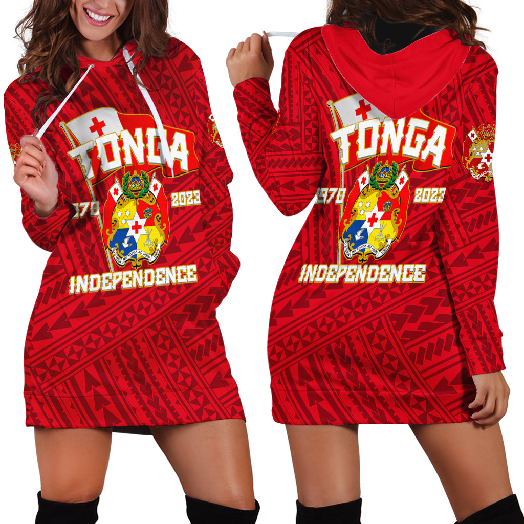 Tonga Independence Hoodie Dress 2023 Red Style LT6 - Wonder Print Shop