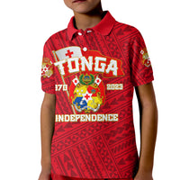 Tonga Independence Polo Shirt for Kid 2023 Red Style LT6 - Wonder Print Shop