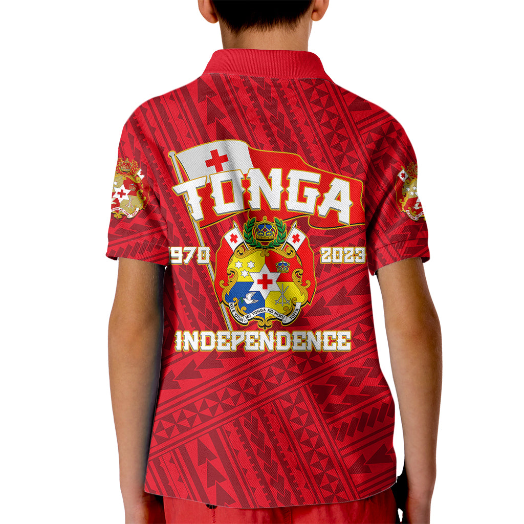 Tonga Independence Polo Shirt for Kid 2023 Red Style LT6 - Wonder Print Shop