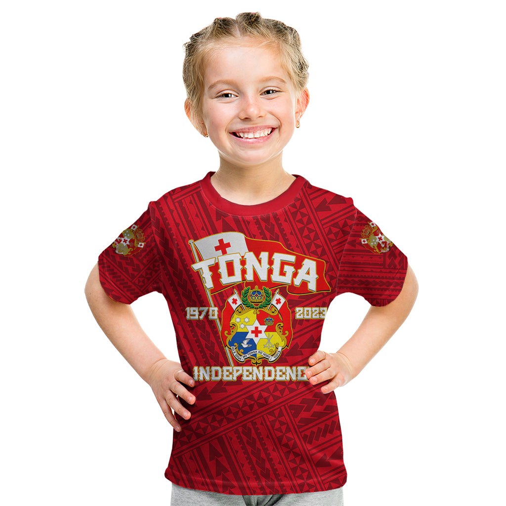 Tonga Independence Kid T Shirt 2023 Red Style LT6 - Wonder Print Shop