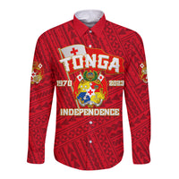 Tonga Independence Long Sleeve Button Shirt 2023 Red Style LT6 - Wonder Print Shop