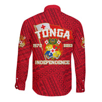 Tonga Independence Long Sleeve Button Shirt 2023 Red Style LT6 - Wonder Print Shop