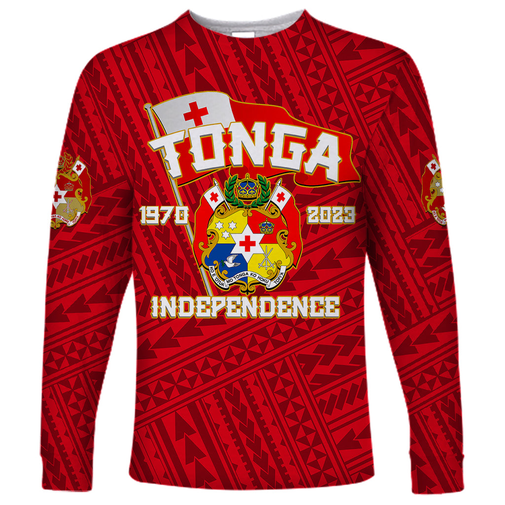 Tonga Independence Long Sleeve Shirt 2023 Red Style LT6 - Wonder Print Shop