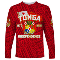 Tonga Independence Long Sleeve Shirt 2023 Red Style LT6 - Wonder Print Shop