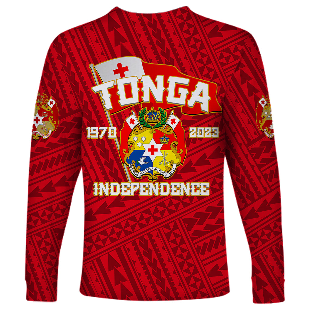 Tonga Independence Long Sleeve Shirt 2023 Red Style LT6 - Wonder Print Shop