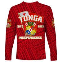 Tonga Independence Long Sleeve Shirt 2023 Red Style LT6 - Wonder Print Shop