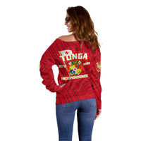 Tonga Independence Off Shoulder Sweater 2023 Red Style LT6 - Wonder Print Shop