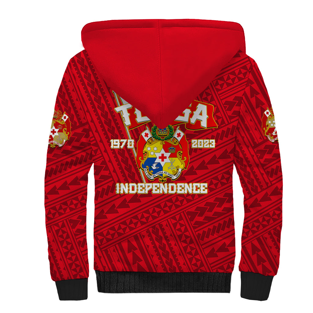 Tonga Independence Sherpa Hoodie 2023 Red Style LT6 - Wonder Print Shop